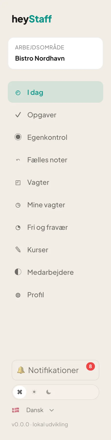 Sidemenu som leder
