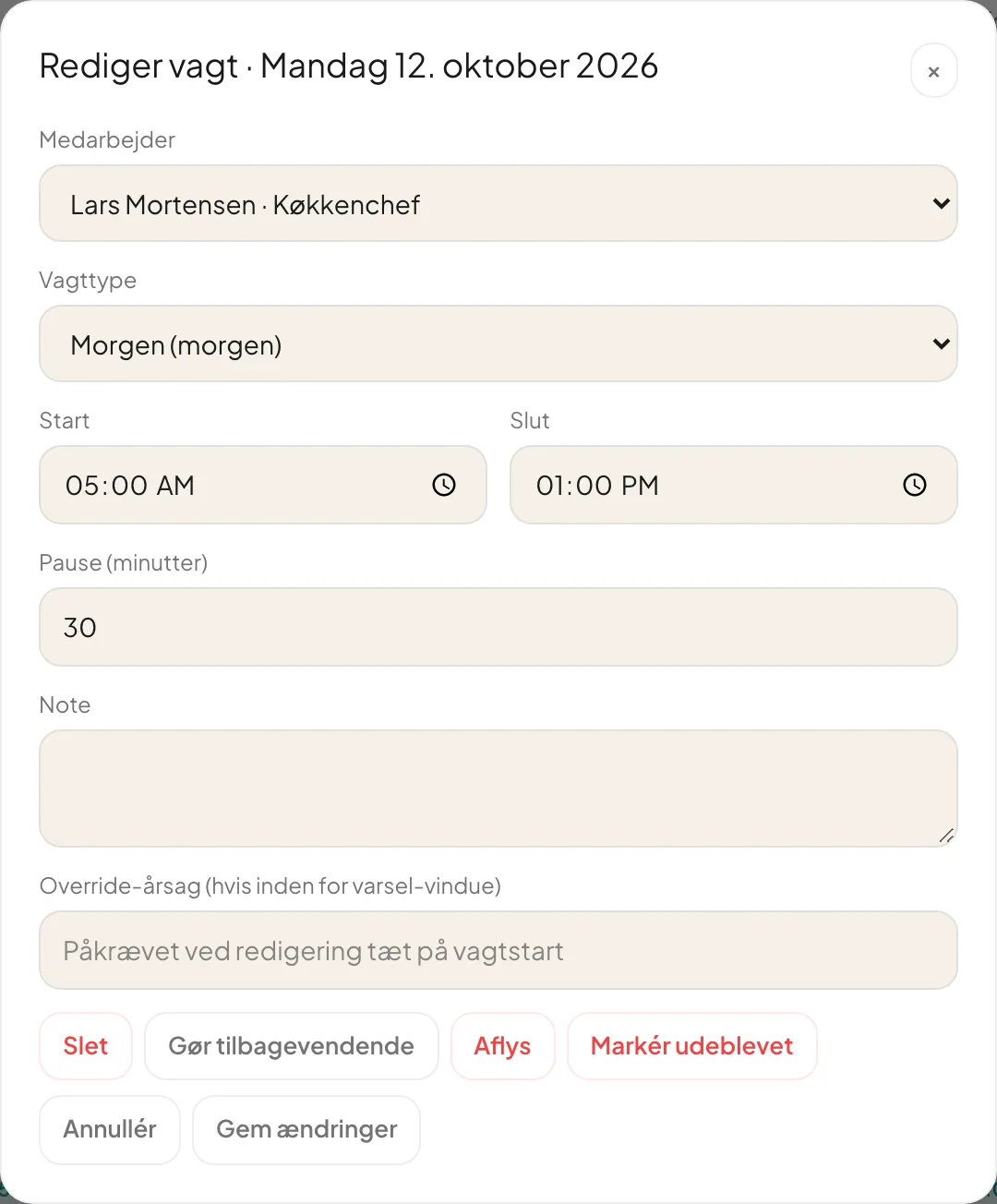 Dialogen Rediger vagt