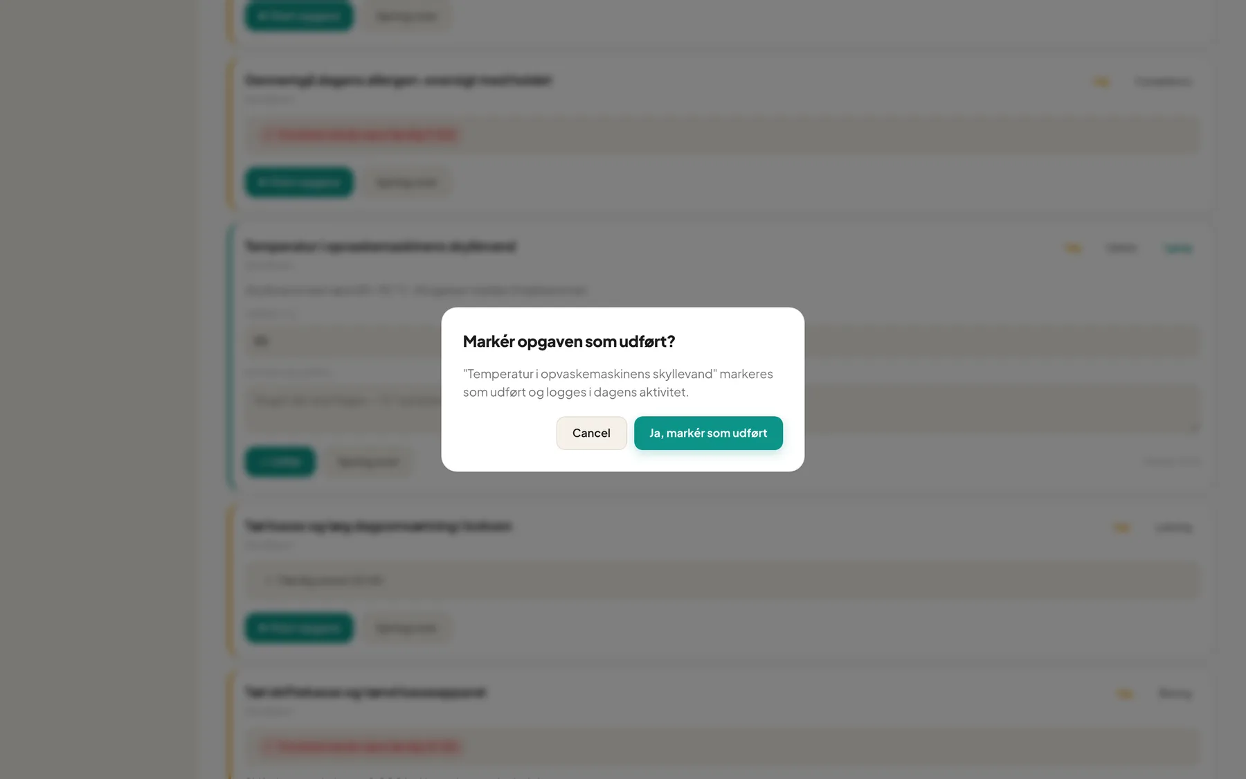 Confirmation dialog