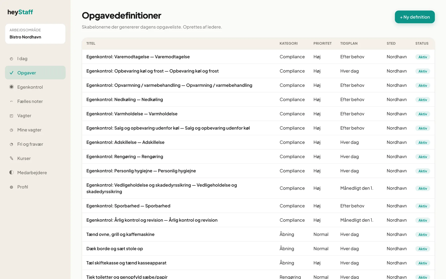 Opgavedefinitioner